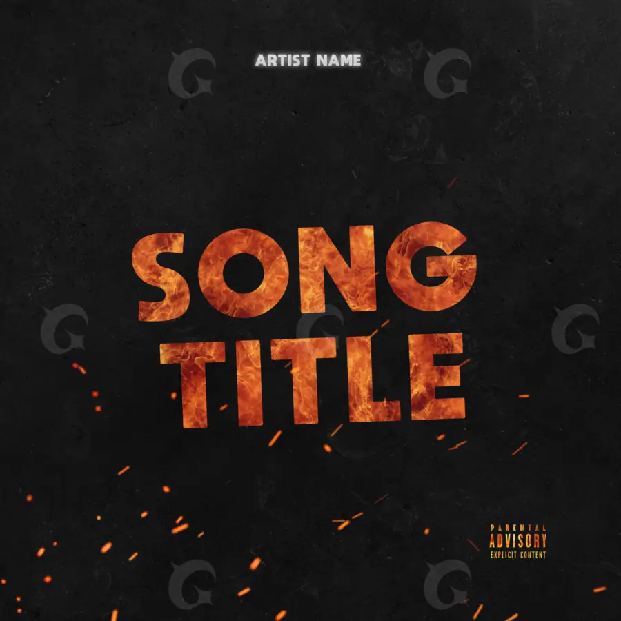 Arte de portada musical «Black Lettering»: tipografía; color blanco y negro