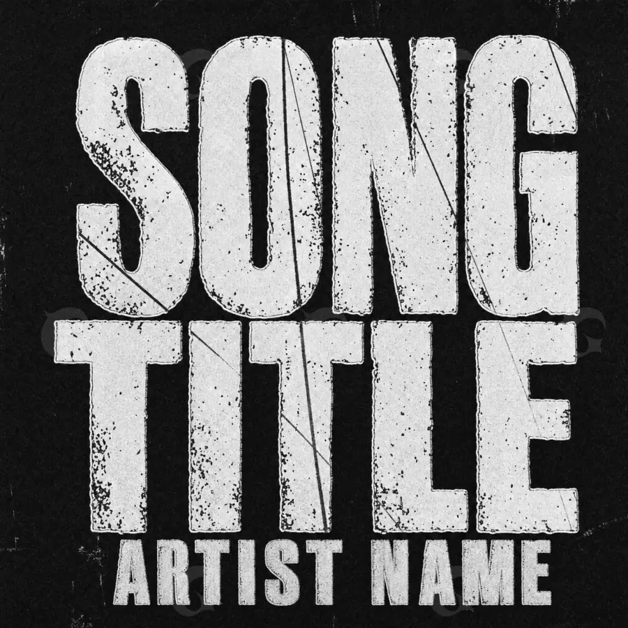 Portada prediseñada «Black Lettering»: tipografía; color blanco y negro