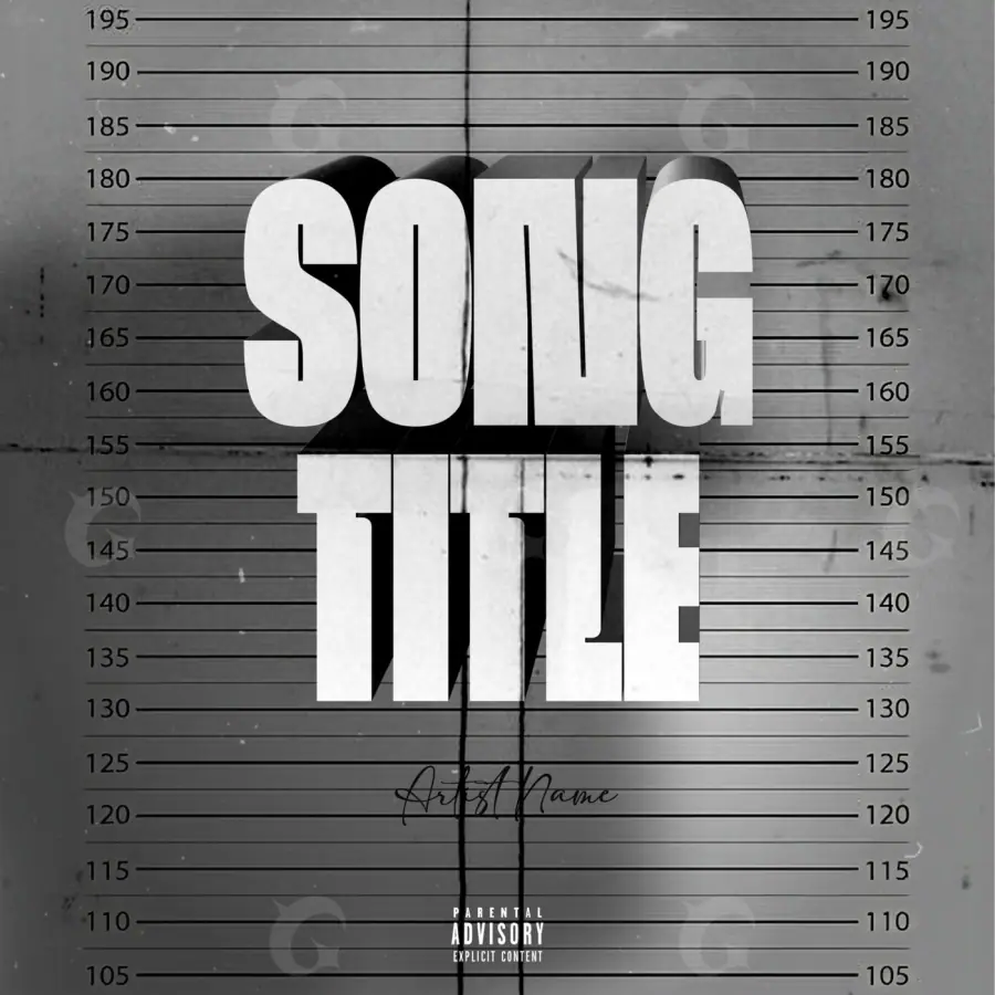Premade cover art “Black Lettering”: lettering, black and white tones