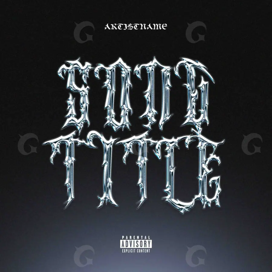 Обложка для альбома «Black Lettering»: типографика; палитра — чёрно-белая