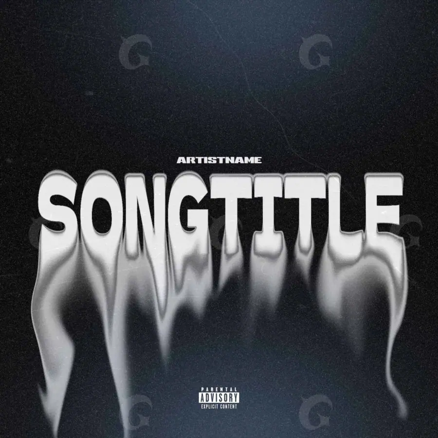 Premade cover art “Black Lettering”: lettering, black and white tones