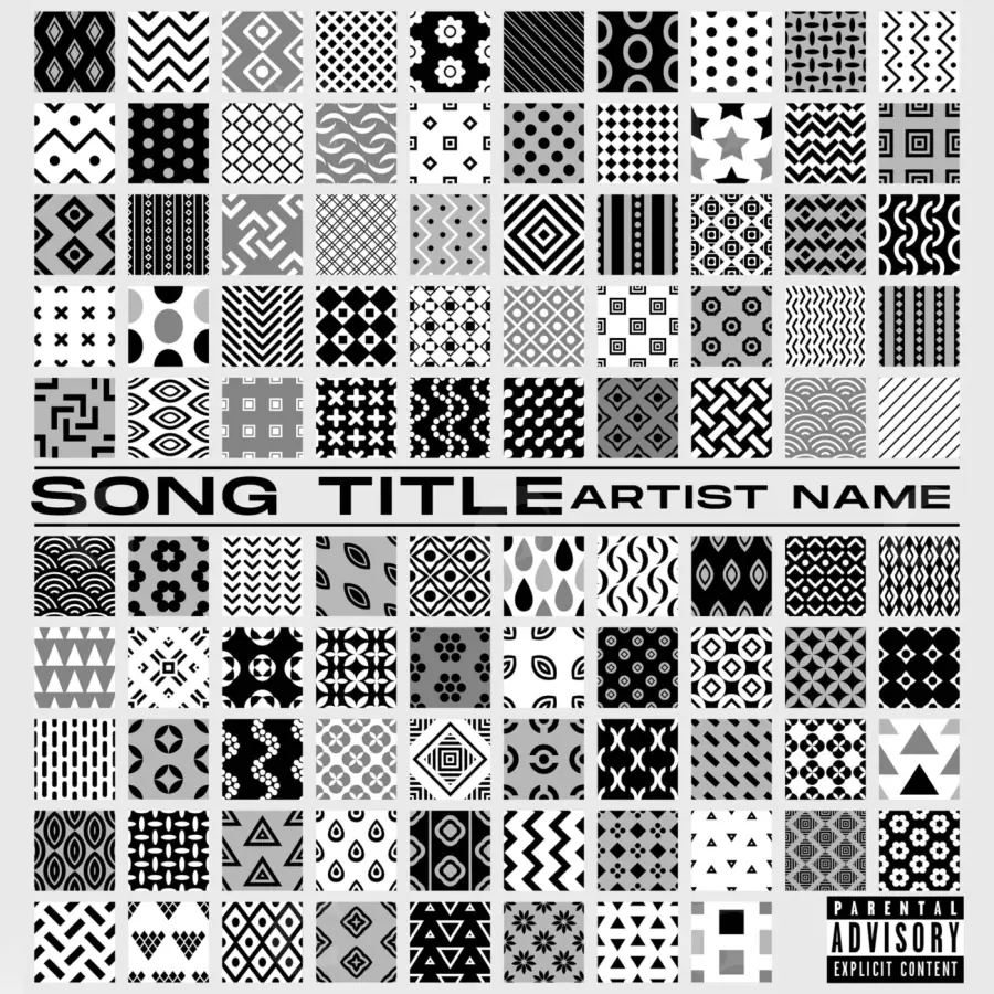 Обложка для альбома «Black Lettering»: типографика; палитра — чёрно-белая
