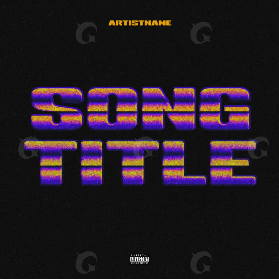 Portada para canción «Black Lettering»: tipografía; color blanco y negro