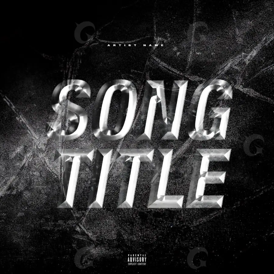 Premade cover art “Black Lettering”: lettering, black and white tones