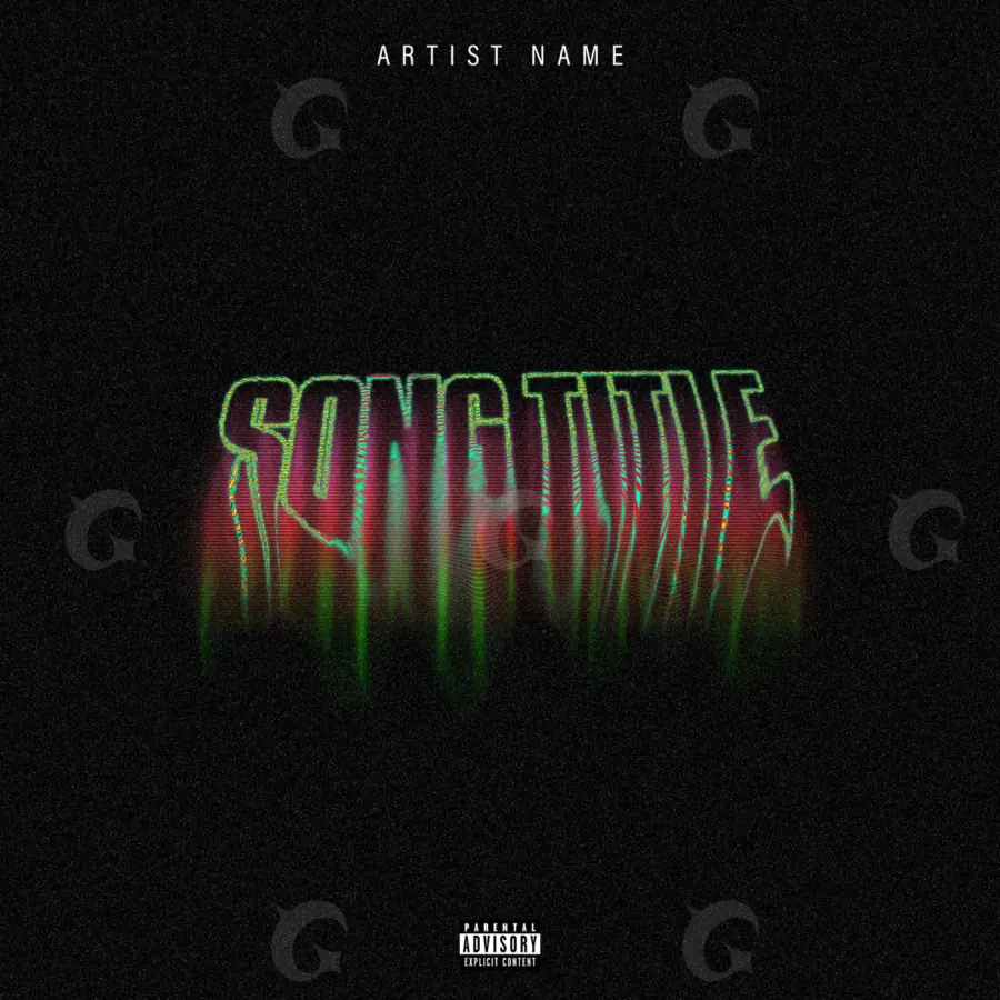 Album cover art “Black Lettering”: lettering, black and white tones