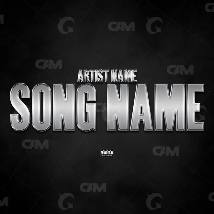 Music cover artwork “Black Lettering”: lettering, black and white tones