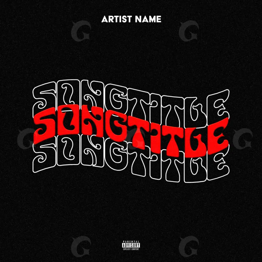 Music cover artwork “Black Lettering”: lettering, black and white tones