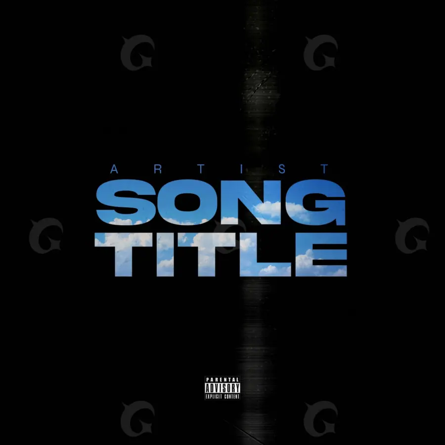Portada para canción «Black Lettering»: tipografía; color blanco y negro