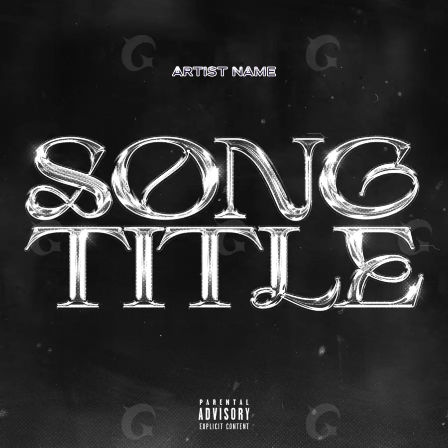 Music cover artwork “Black Lettering”: lettering, black and white tones