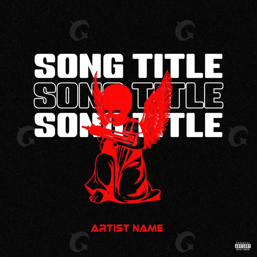 Album cover art “Black Lettering”: lettering, black and white tones