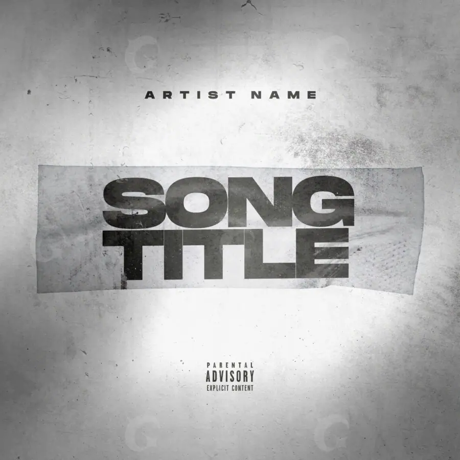 Music cover artwork “Black Lettering”: lettering, black and white tones