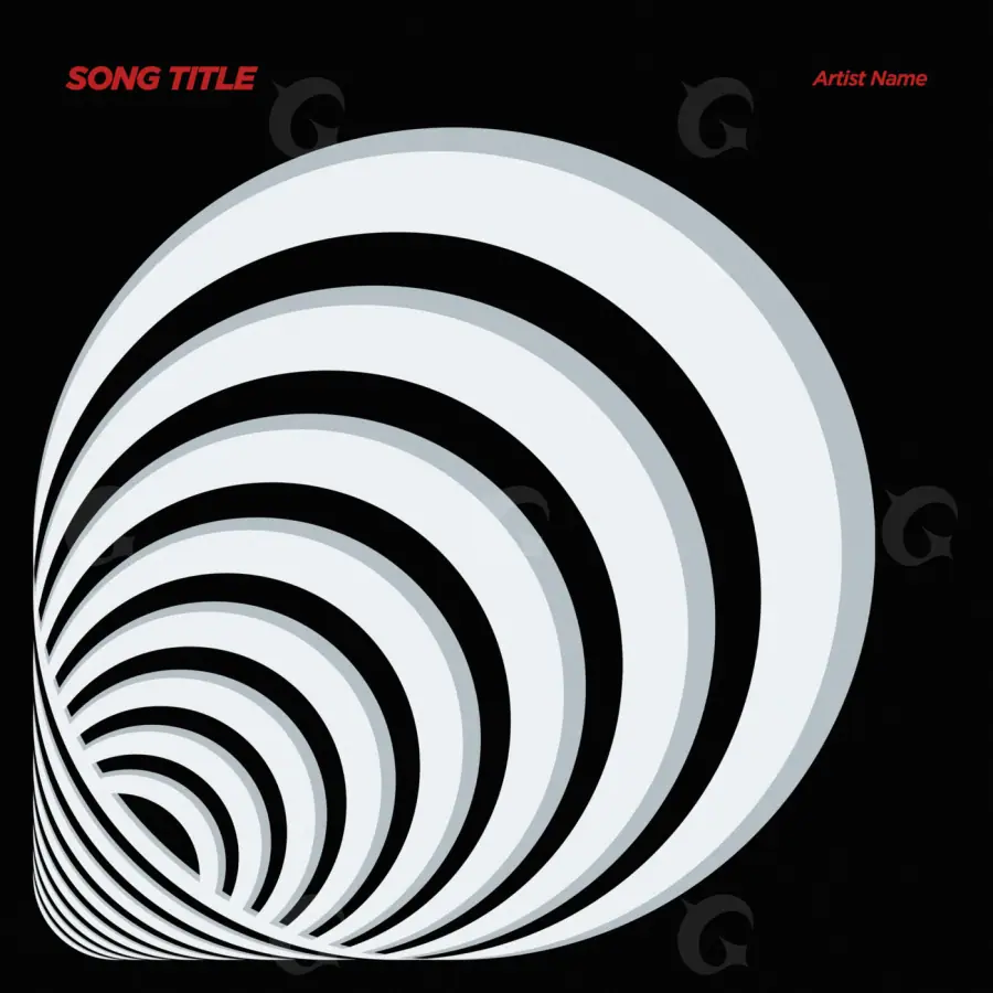 Premade cover art “Black Lettering”: lettering, black and white tones