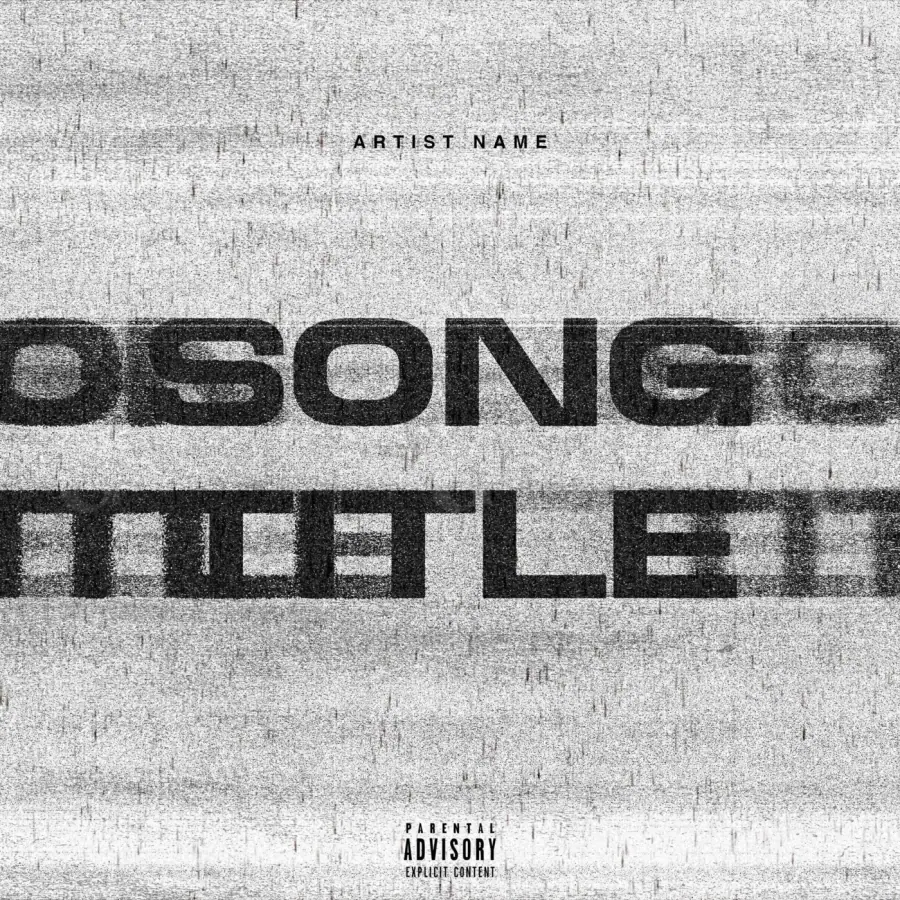 Music cover artwork “Black Lettering”: lettering, black and white tones