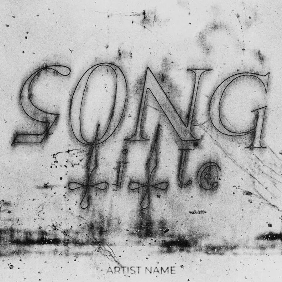 Обложка для альбома «Black Lettering»: типографика; палитра — чёрно-белая