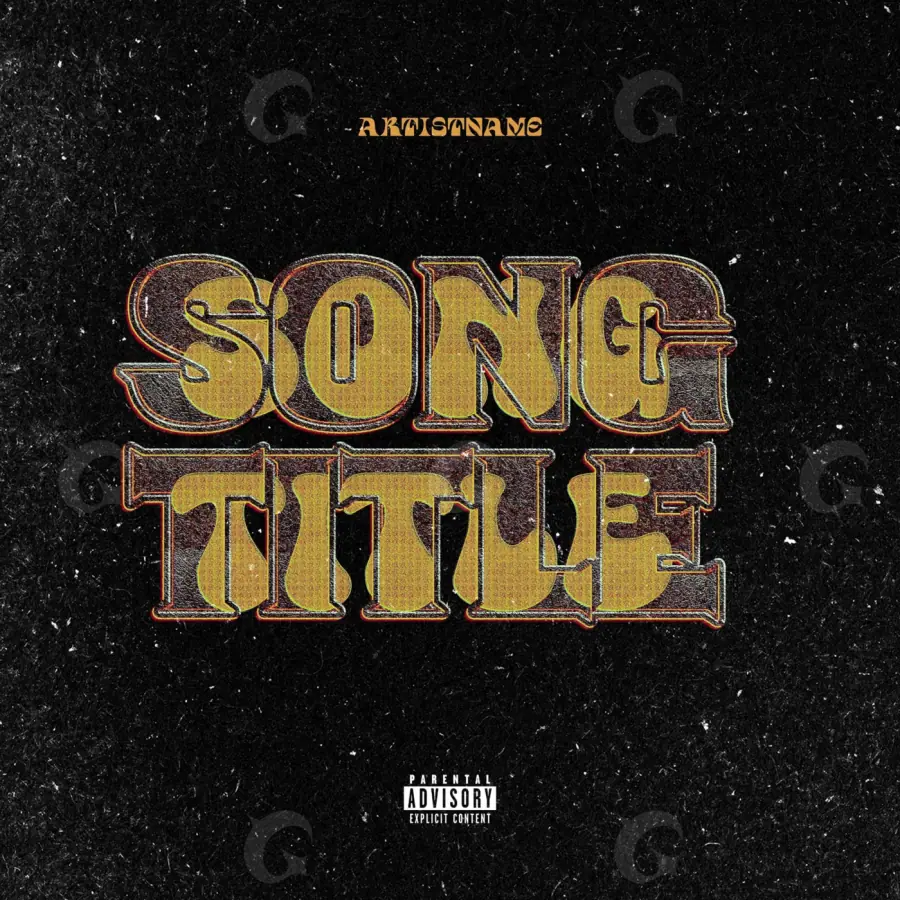 Music cover artwork “Black Lettering”: lettering, black and white tones