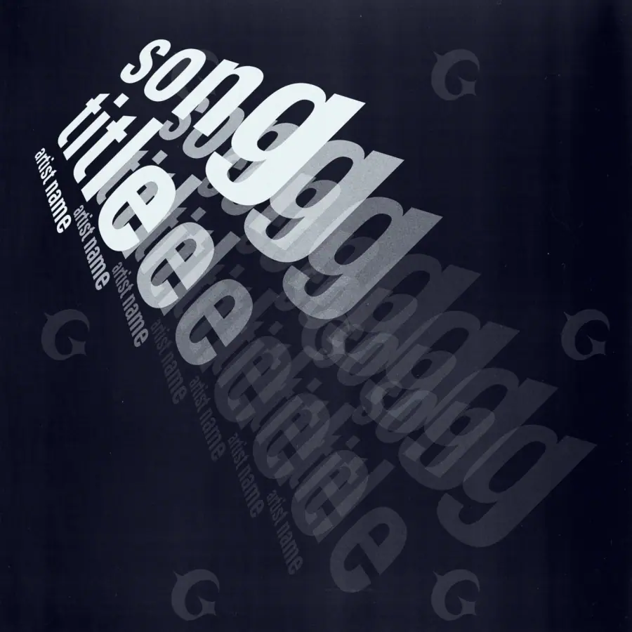 Обложка для альбома «Black Lettering»: типографика и абстракция; палитра — чёрно-белая