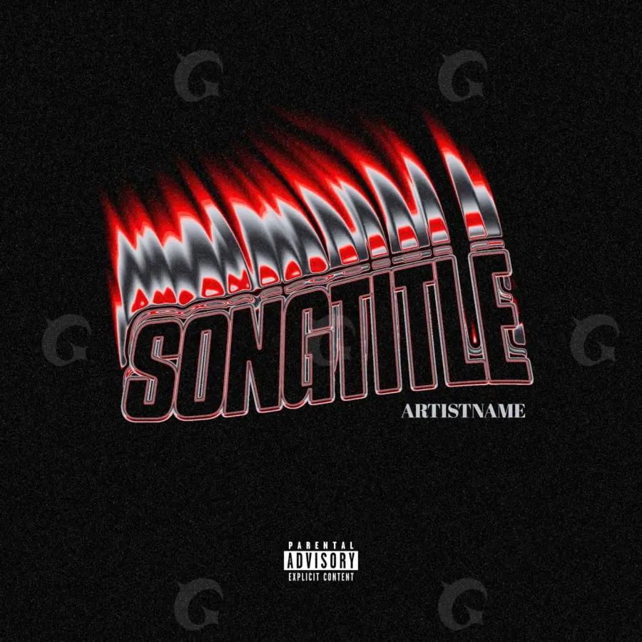 Portada para canción «Black Lettering»: tipografía; color blanco y negro