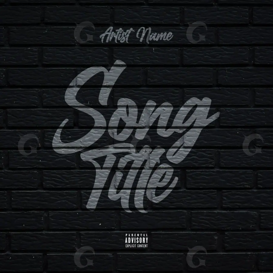 Album cover art “Black Lettering”: lettering, black and white tones