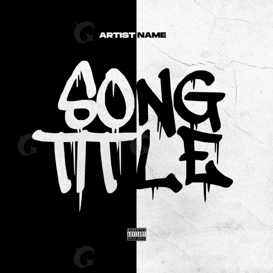 Обложка для альбома «Black Lettering»: типографика; палитра — чёрно-белая
