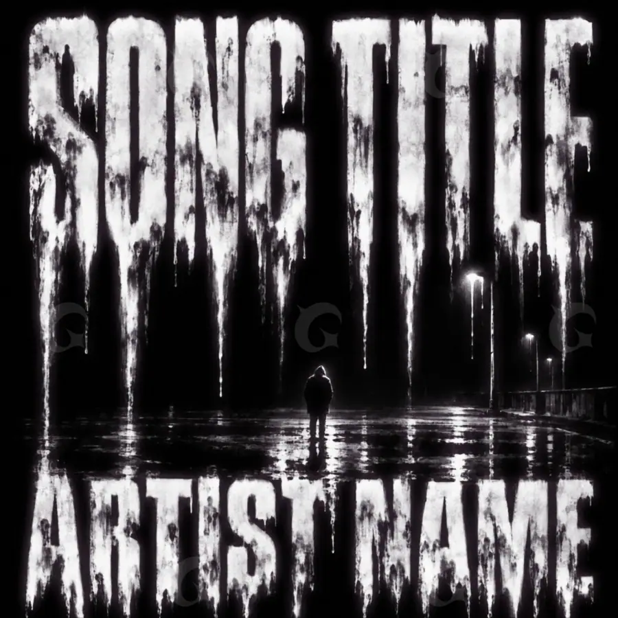 Обложка для альбома «Black Lettering»: типографика; палитра — чёрно-белая