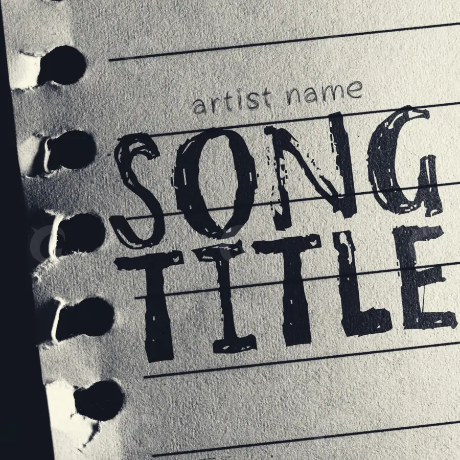 Обложка для альбома «Black Lettering»: типографика; палитра — чёрно-белая