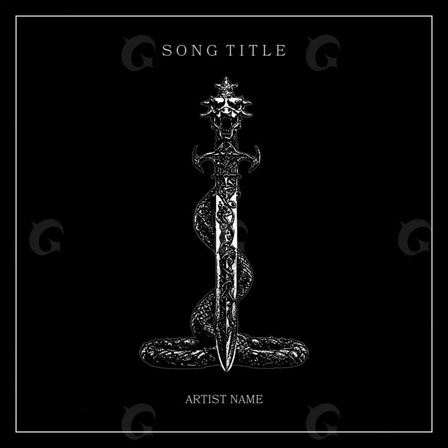 Обложка для альбома «Black Lettering»: типографика; палитра — чёрно-белая