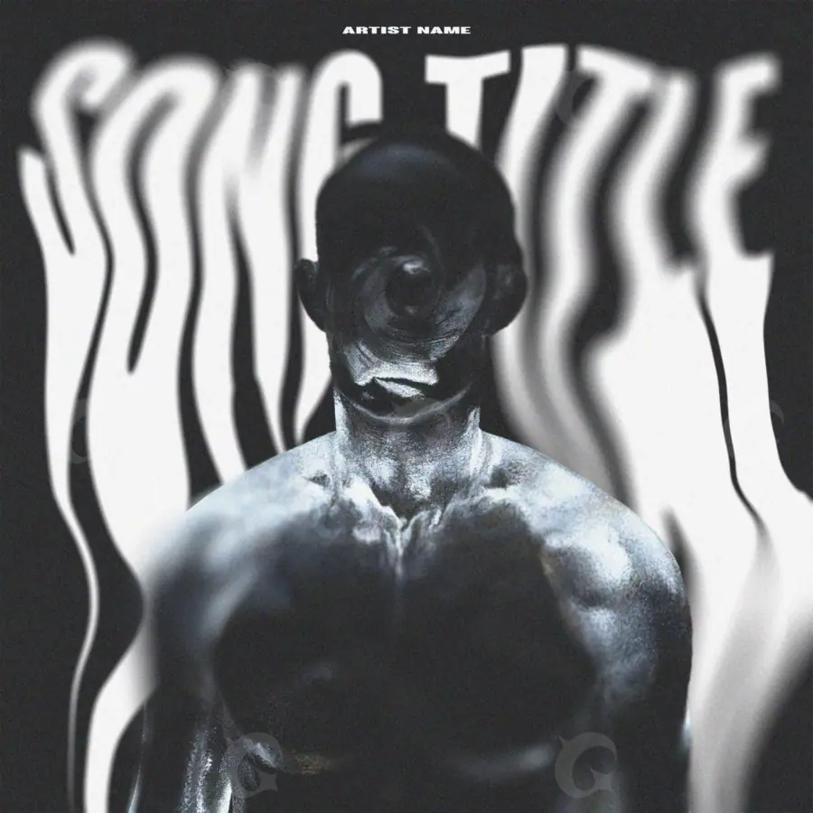 Premade cover art “Black Man”: man, black and white tones