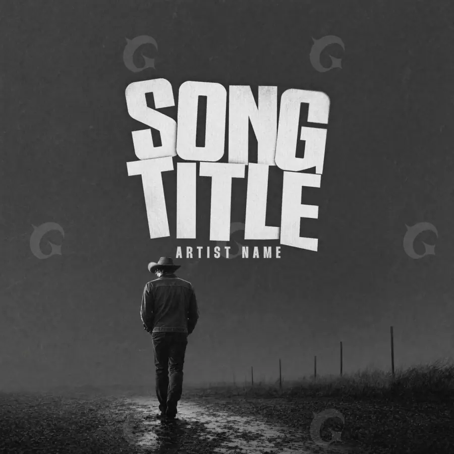 Album cover art “Black Man”: man, black and white tones