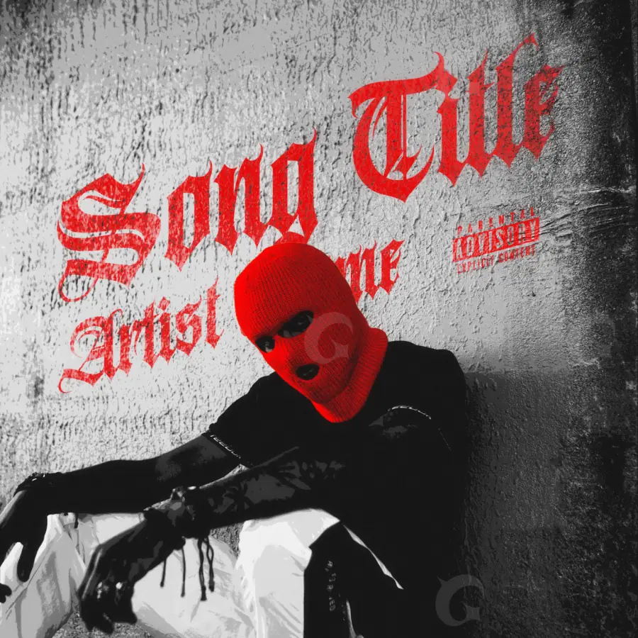 Portada para canción «Black Mask»: máscara; color blanco y negro