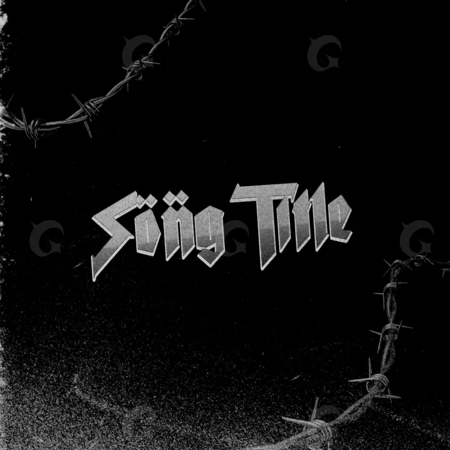 Обложка для песни «Black Metal»: металл; палитра — чёрно-белая