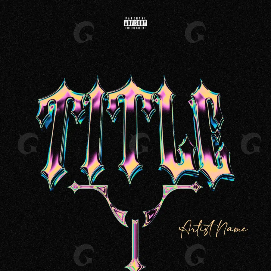 Album cover art “Black Neon”: neon, black and white tones
