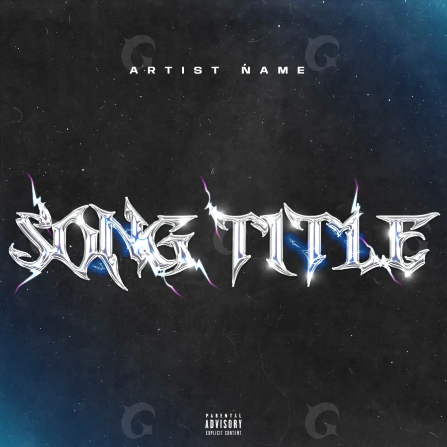 Music cover artwork “Black Neon”: neon and star, black and white tones