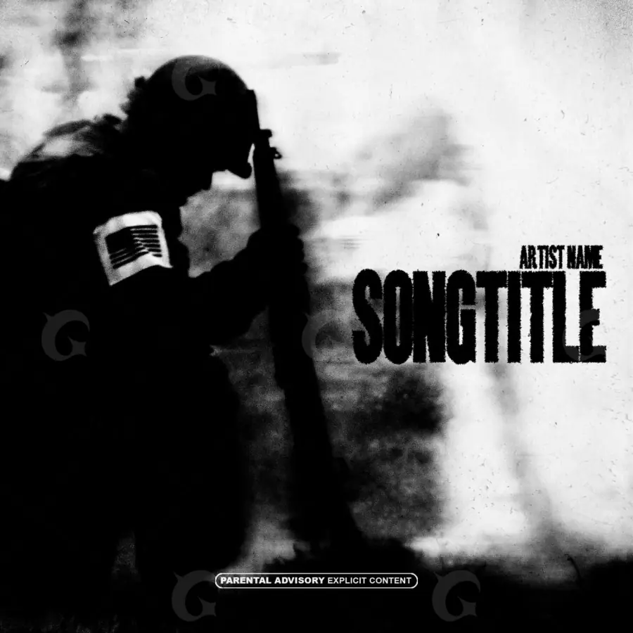 Обложка для альбома «Black Silhouette»: силуэт и парень; палитра — чёрно-белая