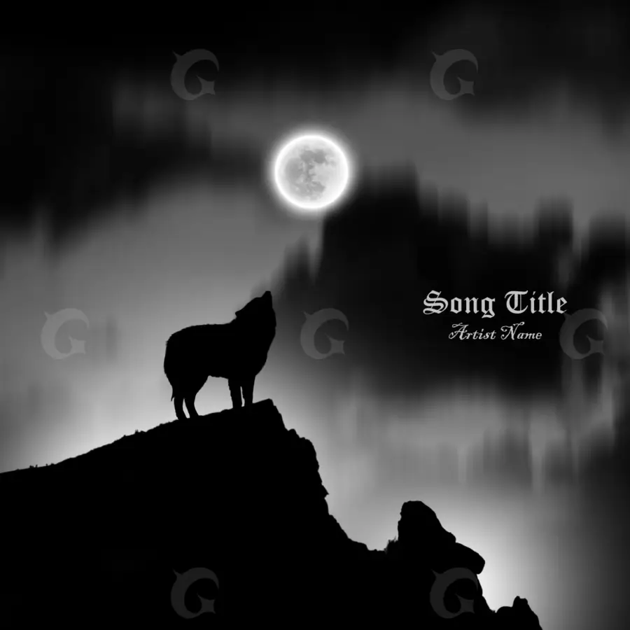Обложка для альбома «Black Silhouette»: силуэт и гора; палитра — чёрно-белая