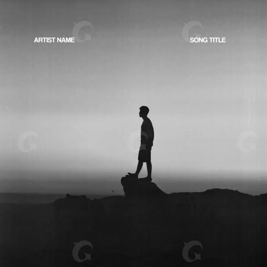 Music cover artwork “Black Silhouette”: silhouette and man, black and white tones