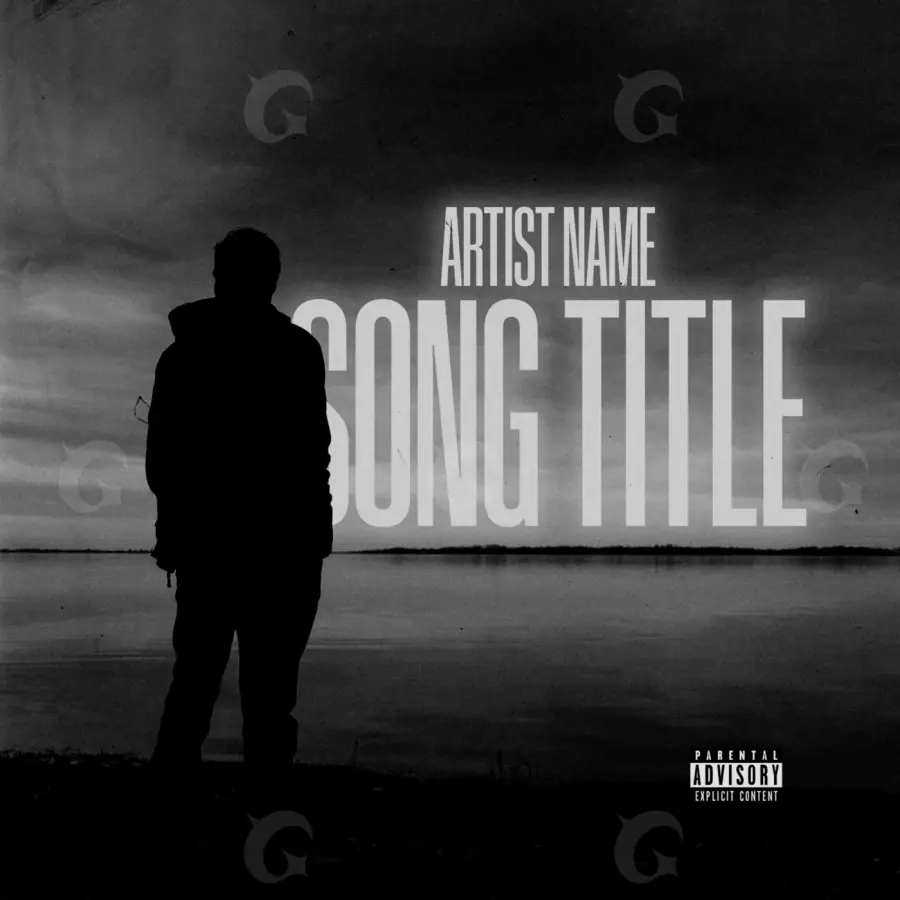 Music cover artwork “Black Silhouette”: silhouette and man, black and white tones