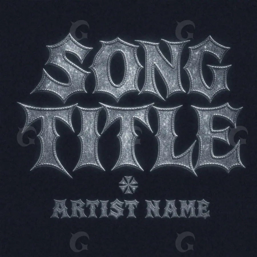 Arte de portada musical «Black Star»: estrella; color blanco y negro