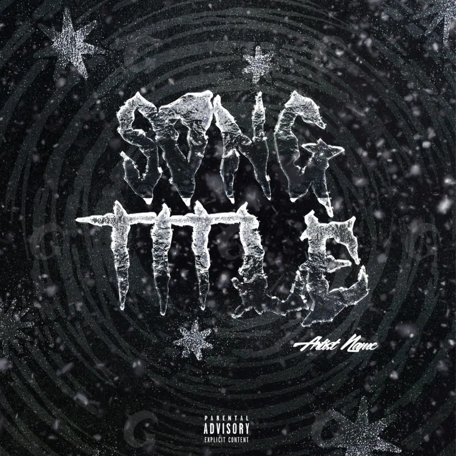 Album cover art “Black Star”: star, black and white tones