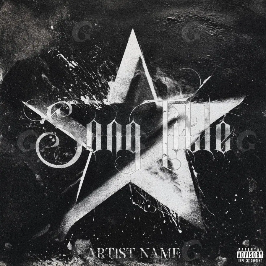 Music cover artwork “Black Triangle”: triangle, black and white tones