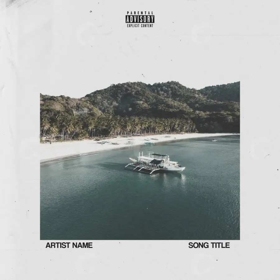 Music cover artwork “Black Water”: water and tree, black and white tones