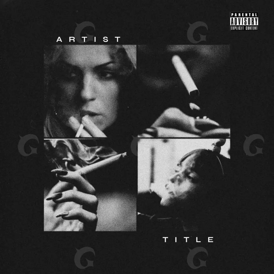 Album cover art “Black Woman”: woman and face, black and white tones