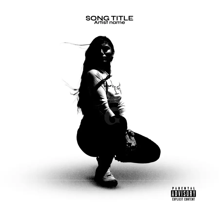 Music cover artwork “Black Woman”: woman, black and white tones