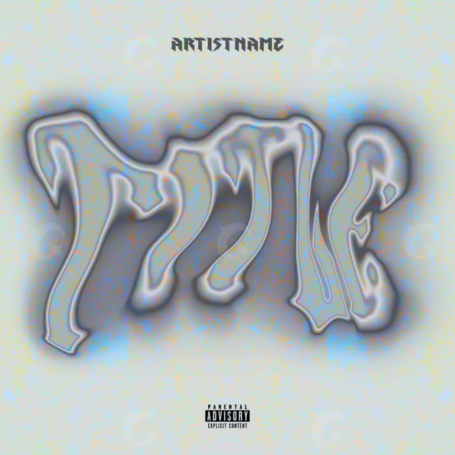 Portada para canción «Blue Abstract»: abstracción y tipografía; color azul