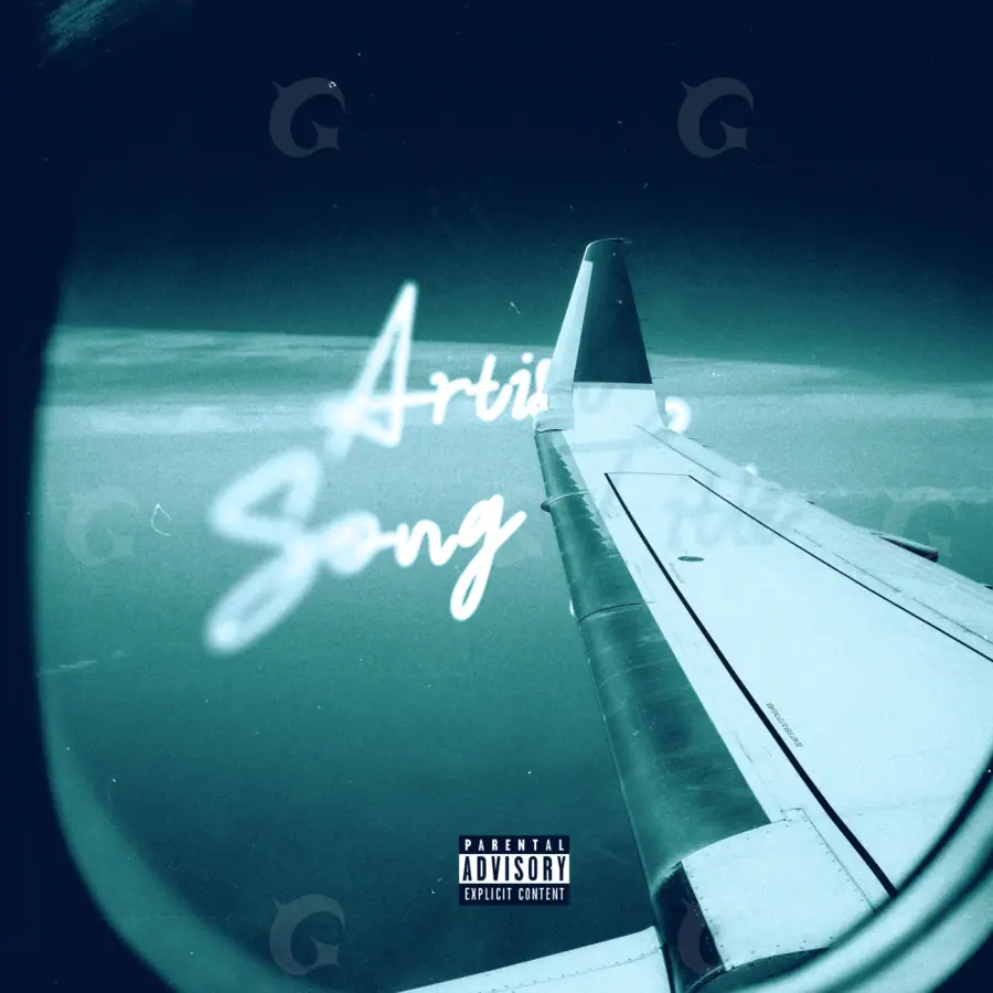 Arte de portada musical «Blue Abstract»: abstracción y tipografía; color azul