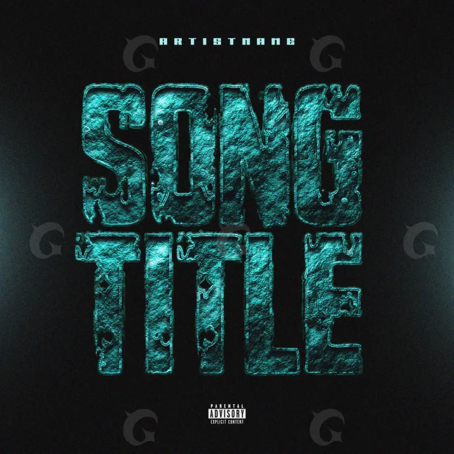 Album cover art “Blue Abstract”: abstract and lettering, blue tones