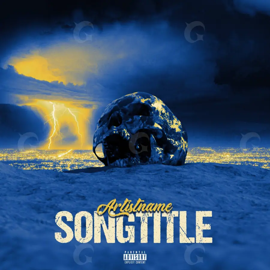 Music cover artwork “Blue Abstract”: abstract artwork, blue tones