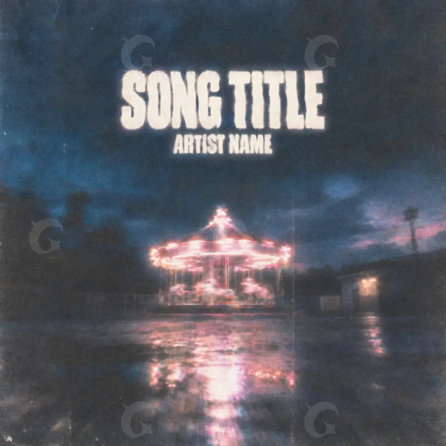 Portada para canción «Blue Building»: edificio y agua; color azul