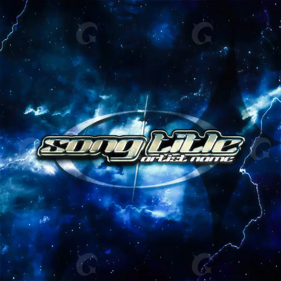 Arte de portada musical «Blue Circle»: círculo y estrella; color azul