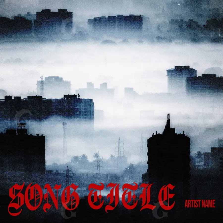 Album cover art “Blue City”: city and building, blue tones