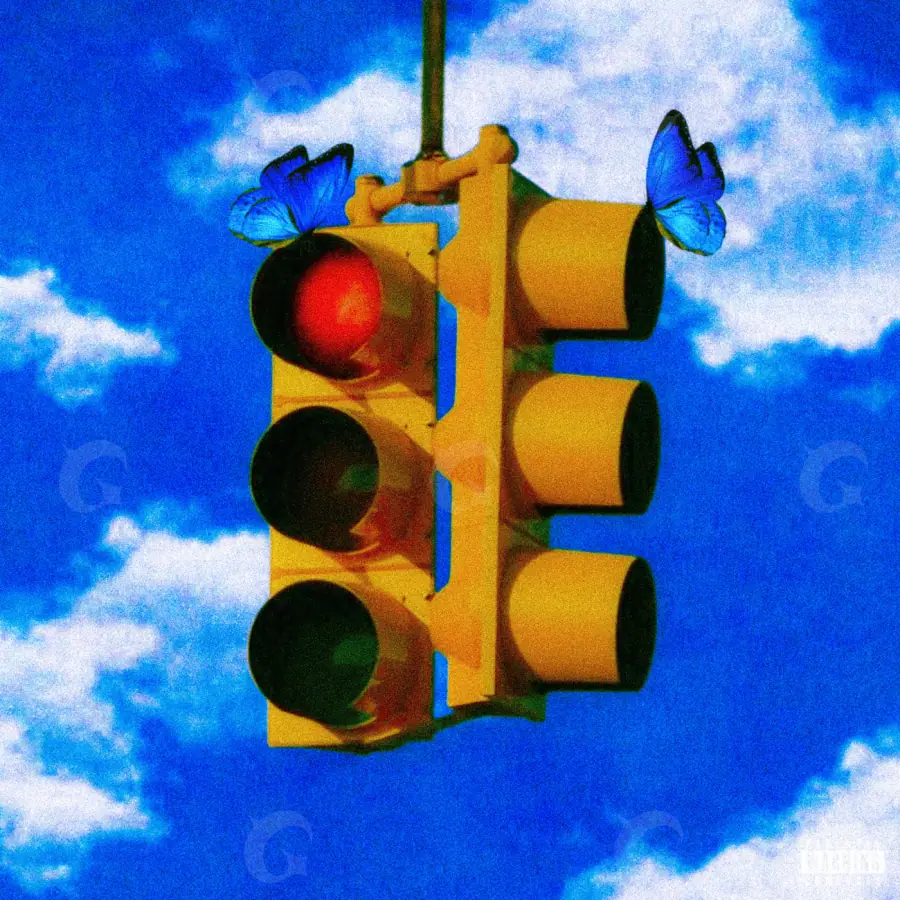 Portada para canción «Blue Cloud»: nube y metal; color azul